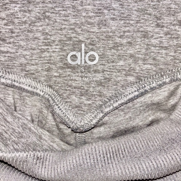 Alo Yoga High-Waist Alosoft Lounge Legging, Athletic Heather Grey - Picture 6 of 8